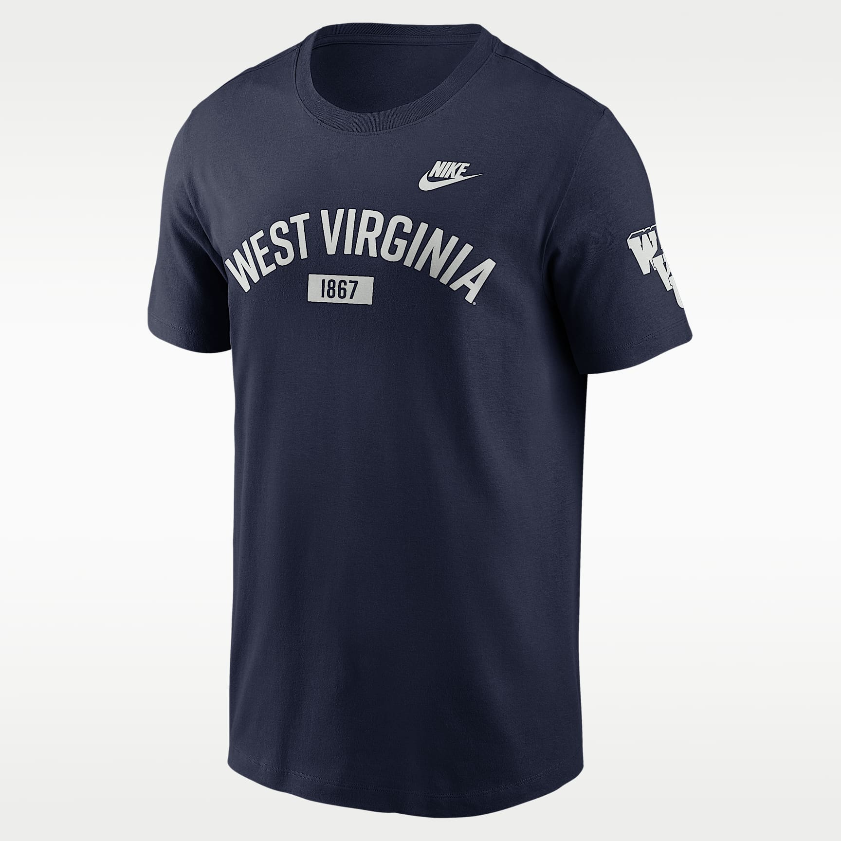 West Virginia Legacy Arch 2-Hit Men's Nike College T-Shirt. Nike.com